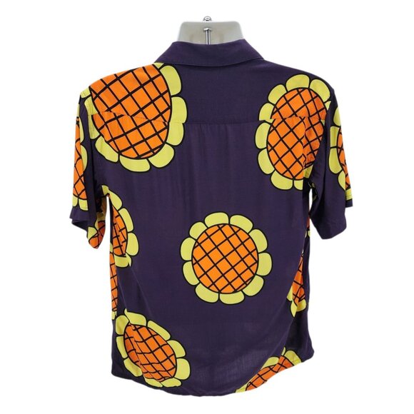 Steady Hands Adult Small Shirt Sunflower Collared Button Down Hawaiian Shirt - Picture 4 of 8